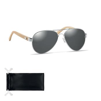 Gafas de sol de bambú en bolsa - Imagen 1