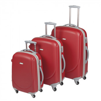 Set de Tres Trolleys de ABS Rojos