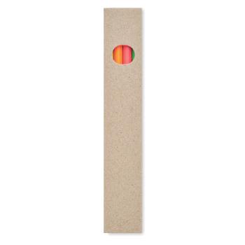 4 lápices de colores en caja