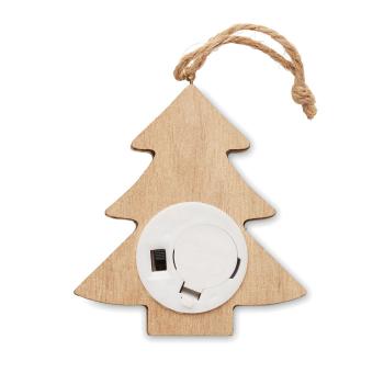 Árbol de madera con luces