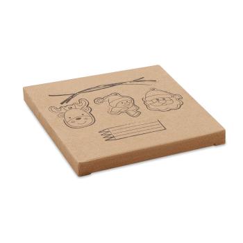 Set adornos madera y dibujar