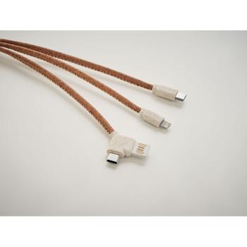 Cable de carga 3 en 1 corcho