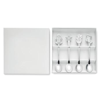 Set  4 cucharas de té navideñas