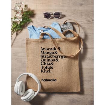 Bolsa de yute de asas largas