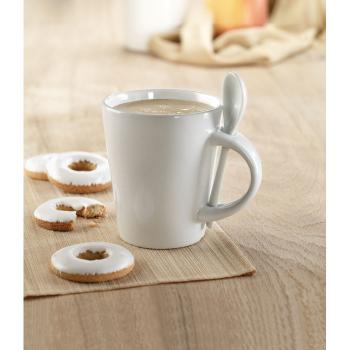 Taza con cuchara de cerámica. - Imagen 3
