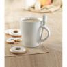 Taza con cuchara de cerámica. - Imagen 3