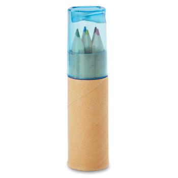 6 lápices de color en tubo - Imagen 1