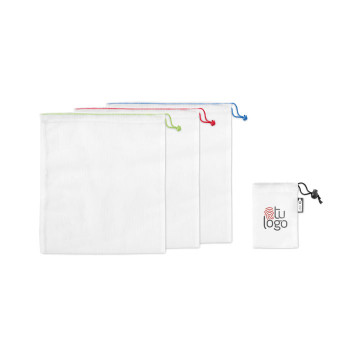 Set de 3 Bolsas RPET con Rejilla