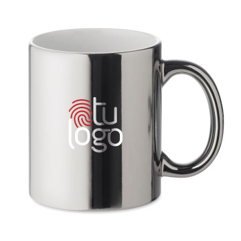 Taza cerámica metálica 300 ml