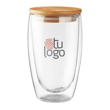 Vaso cristal doble capa 450 ml personalizado