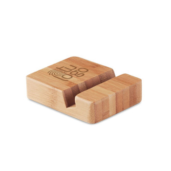 Soporte para teléfono de bambú