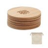 Juego de 6 posavasos de bambú