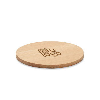 Posavasos redondo de bambú