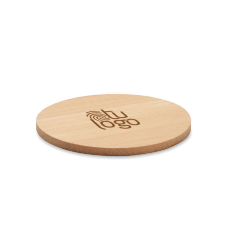 Posavasos redondo de bambú