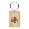 Llavero rectangular de bambú