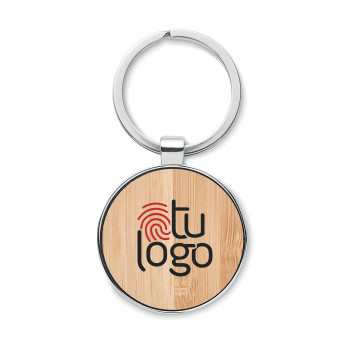 Llavero redondo y bambú - Imagen 4