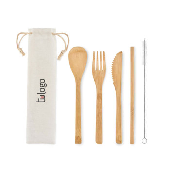 Set de cubiertos de bambú