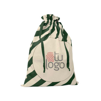 Bolsa grande algodón Papá Noel