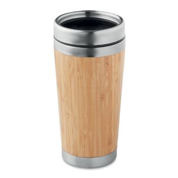 Termo bambú doble capa 400ml - Imagen 1