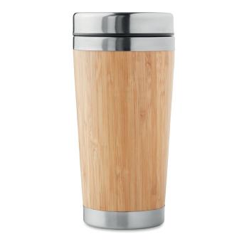Termo bambú doble capa 400ml - Imagen 4