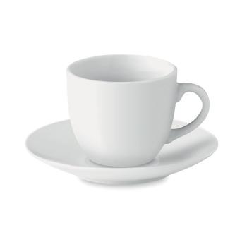 Taza y plato cerámica café - Imagen 1