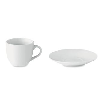 Taza y plato cerámica café - Imagen 2