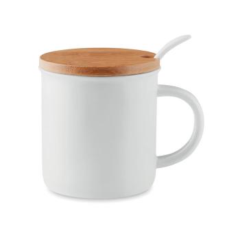 Taza de porcelana con tapa - Imagen 2