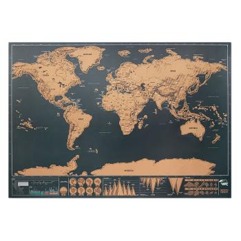 Mapamundi para rascar 42x30 cm - Imagen 1