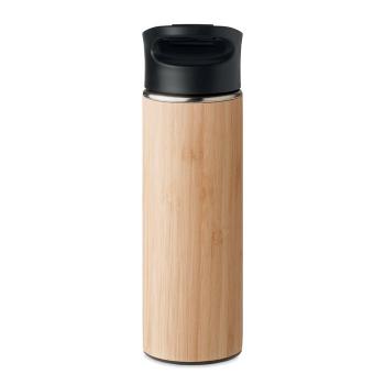 Termo doble pared bambú 450ml - Imagen 4