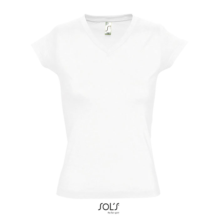 Camiseta Mujer Cuello Pico Algodón 150gr Duck