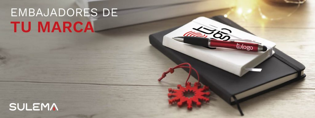 bolígrafo y libretas personalizadas con tu logo