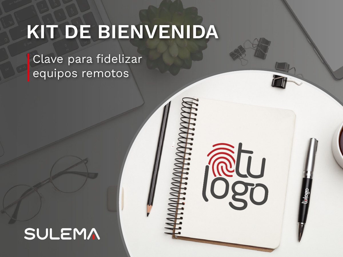 kits de bienvenida con logo de empresa para trabajo remoto