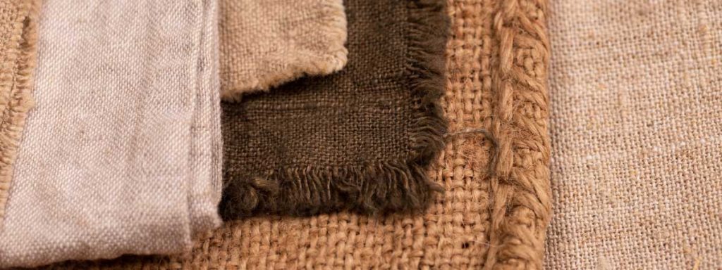 Diferentes textiles de cáñamo Tela de cáñamo textil