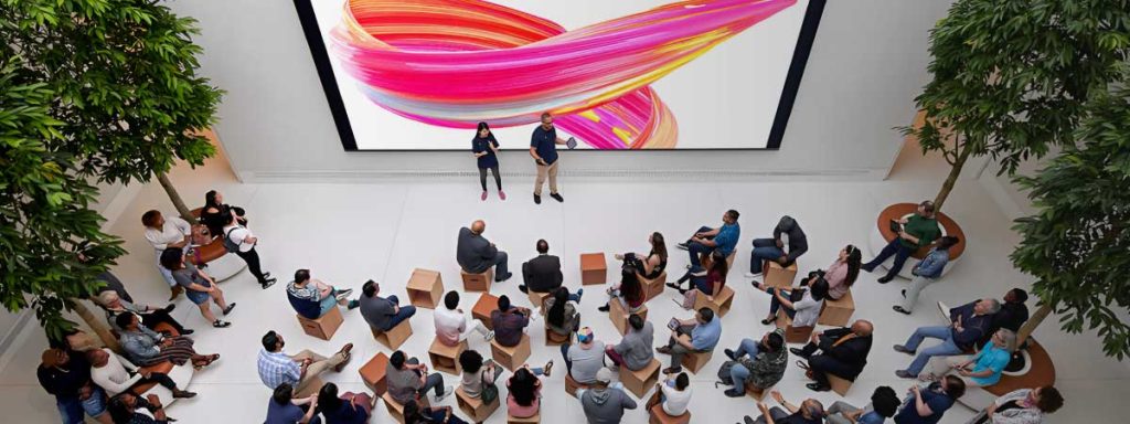 Una de las sesiones Today at Apple, una estrategia de la marca para interactuar con sus productos.