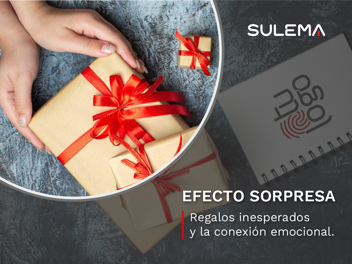 Regalo publicitario sorpresa y su efecto. Imagen de un regalo entre manos.